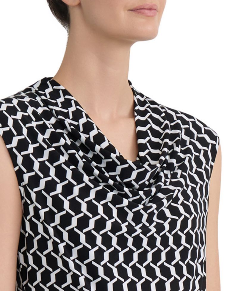 Women's Cowl-Neck Cap-Sleeve Blouse