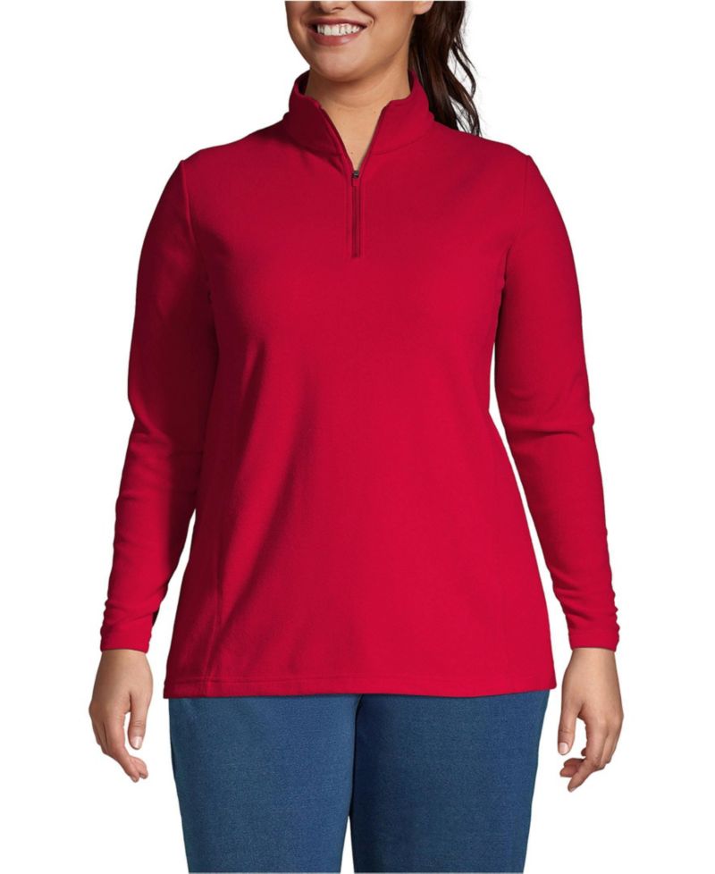 Plus Size Anyweather Fleece Quarter Zip Pullover