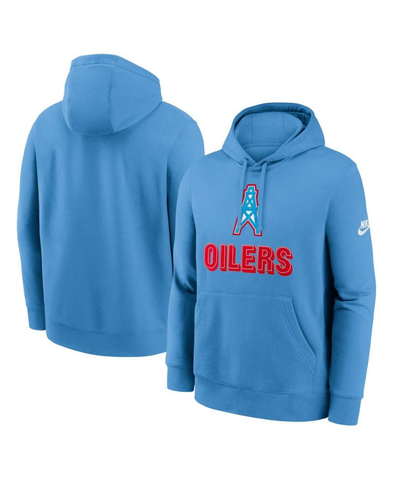 Men's Light Blue Tennessee Titans Best Season Rewind Club Pullover Hoodie