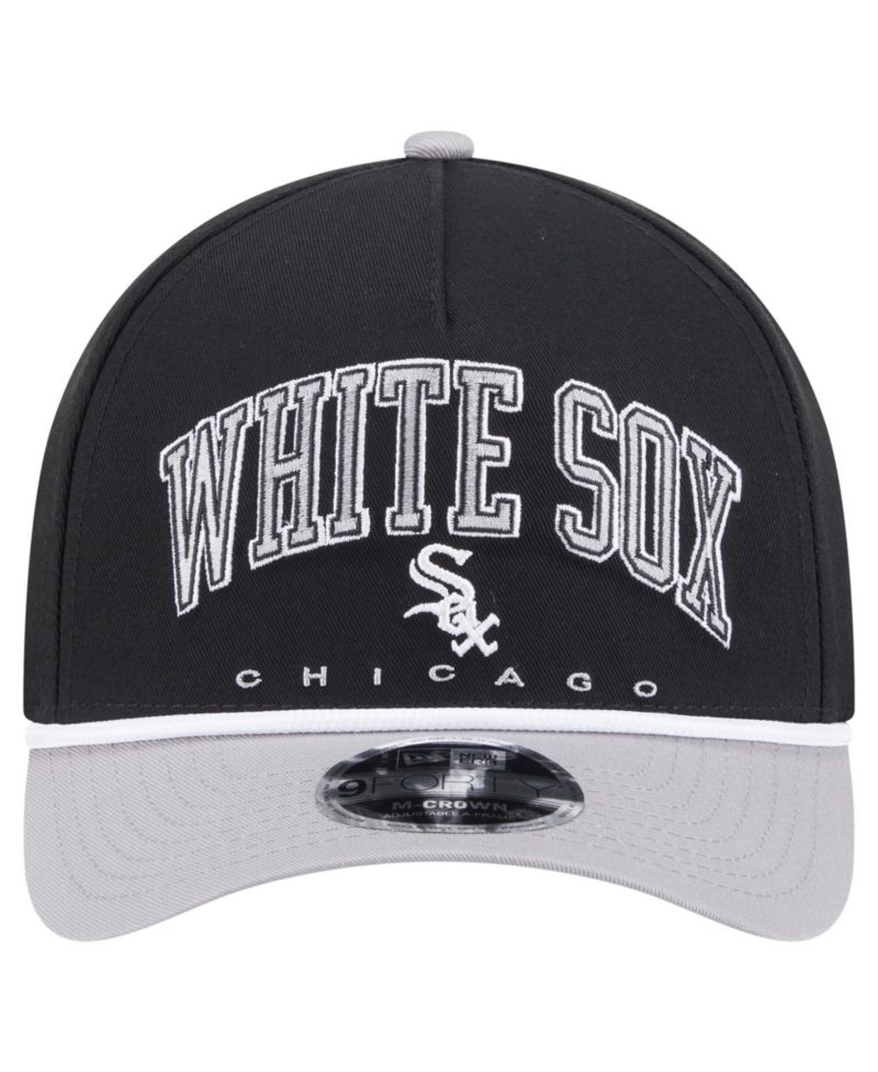 Men's Black/Gray Chicago White Sox Arch 9FORTY A-Frame M-Crown Adjustable Hat