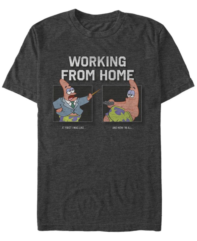 Men's Work From Home 2-Box Short Sleeve Crew T-shirt