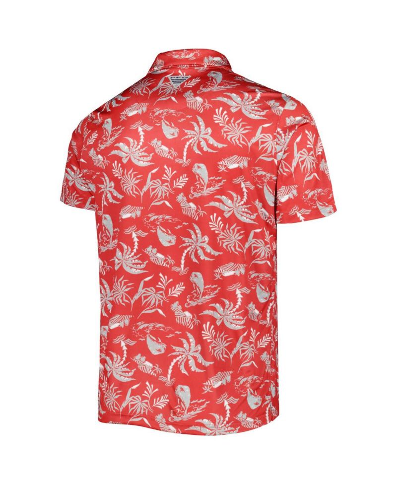 Men's Scarlet Ohio State Buckeyes Super Terminal Tackle Omni-Shade Polo Shirt