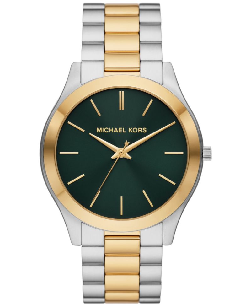 Men's Slim Runway Three-Hand Two-Tone Stainless Steel Watch 44mm