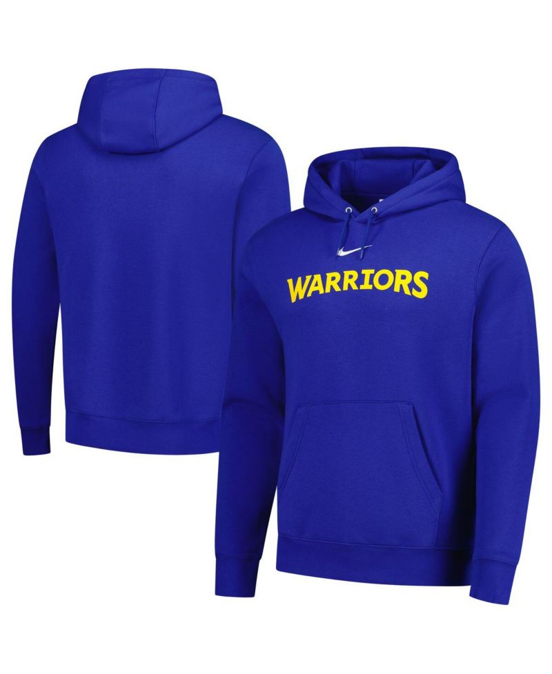 Men's Royal Golden State Warriors Sportswear Essential Wordmark Club Hoodie