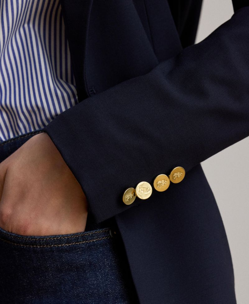 Women's Double-Breasted Wool Crepe Blazer