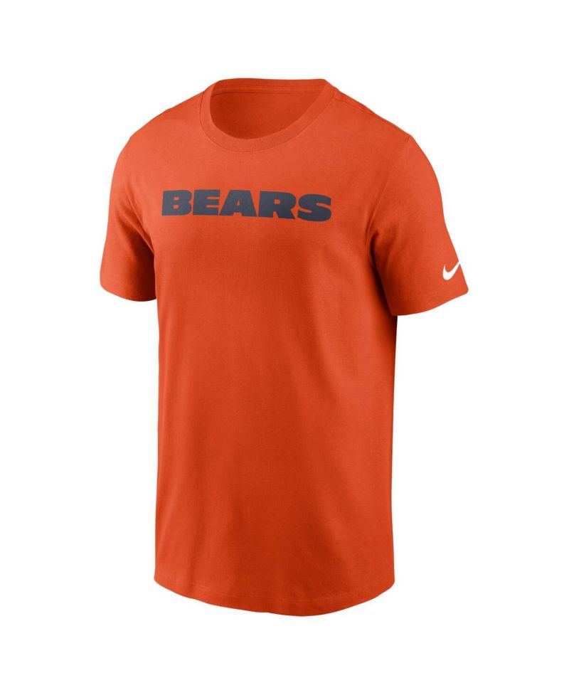 Men's Orange Chicago Bears Primetime Wordmark Essential T-Shirt