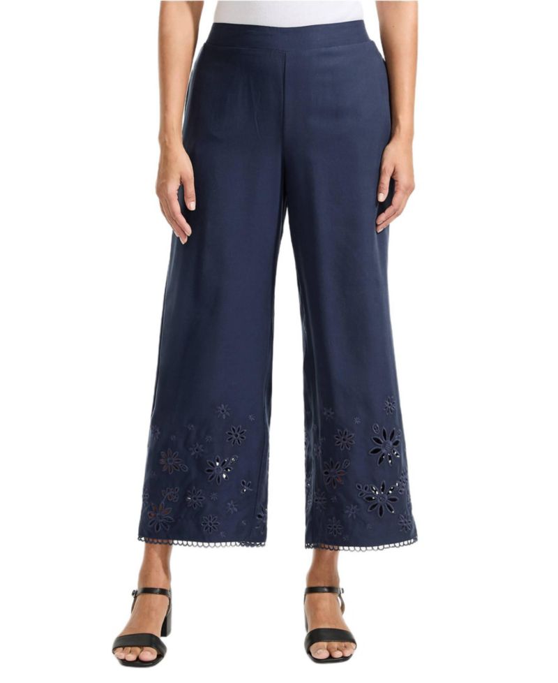 Women's Linen Embroidered Pants