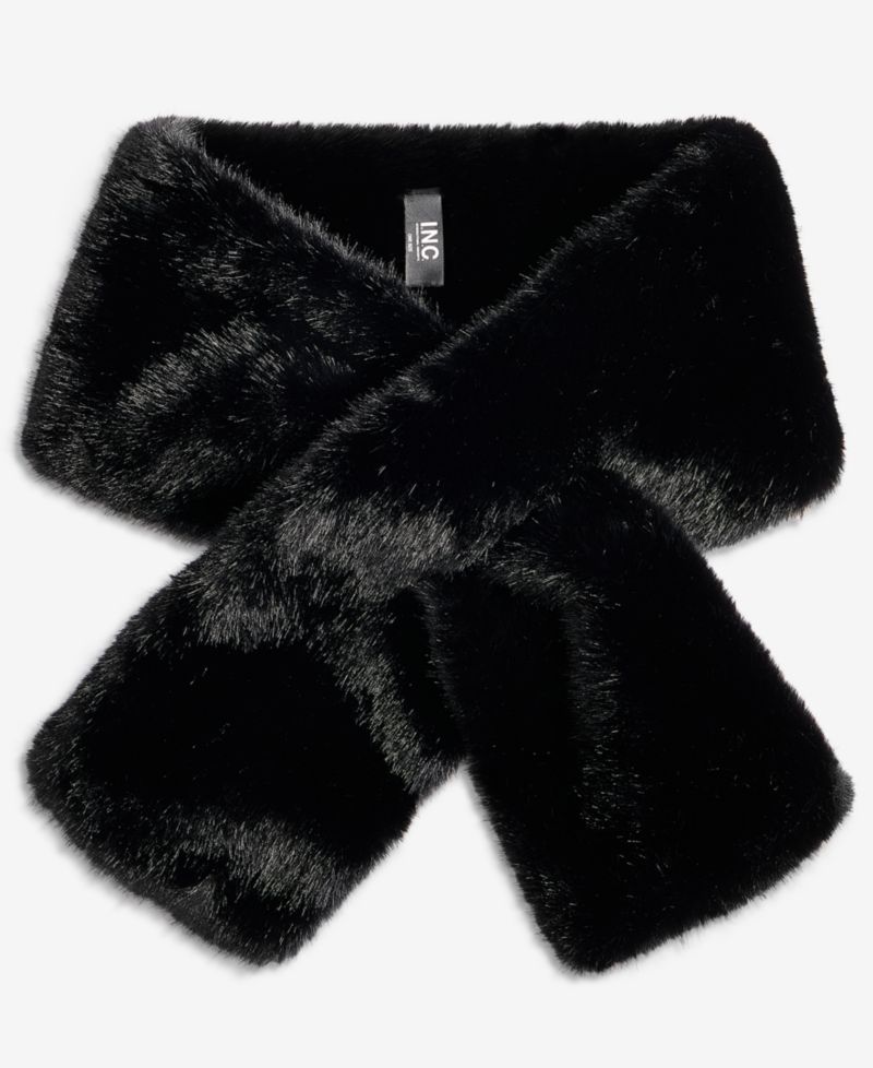 Women's Faux-Fur Tipped Muffler