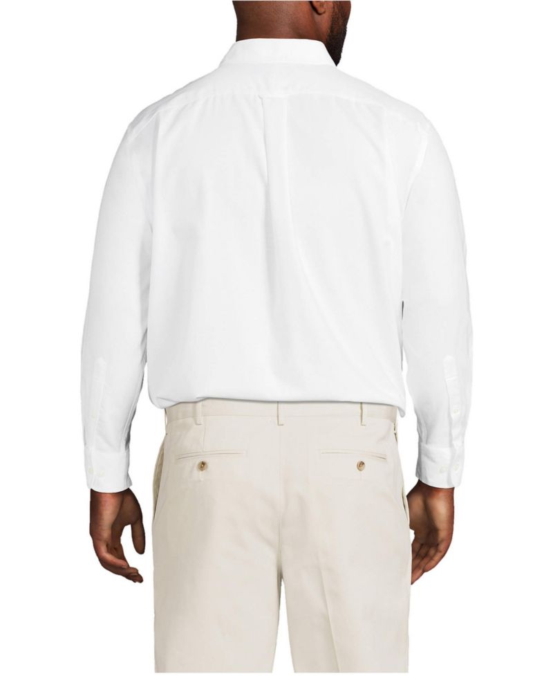 Women's Men's Big and Tall Traditional Fit Solid No Iron Supima Oxford Dress Shirt