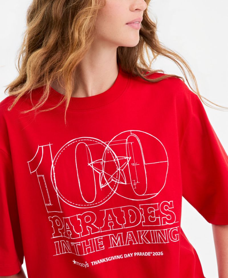 100th Thanksgiving Day Parade Adult Unisex Blueprint Graphic T-Shirt