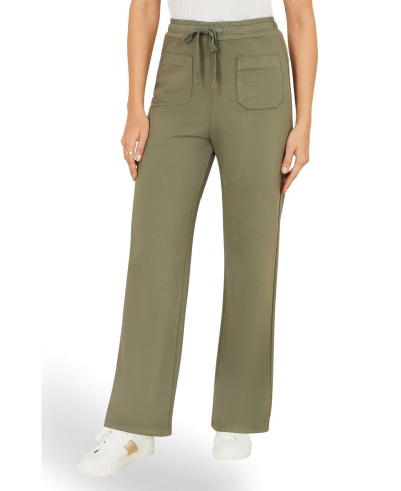 Women's Relaxed Stretch Wide Leg Trousers