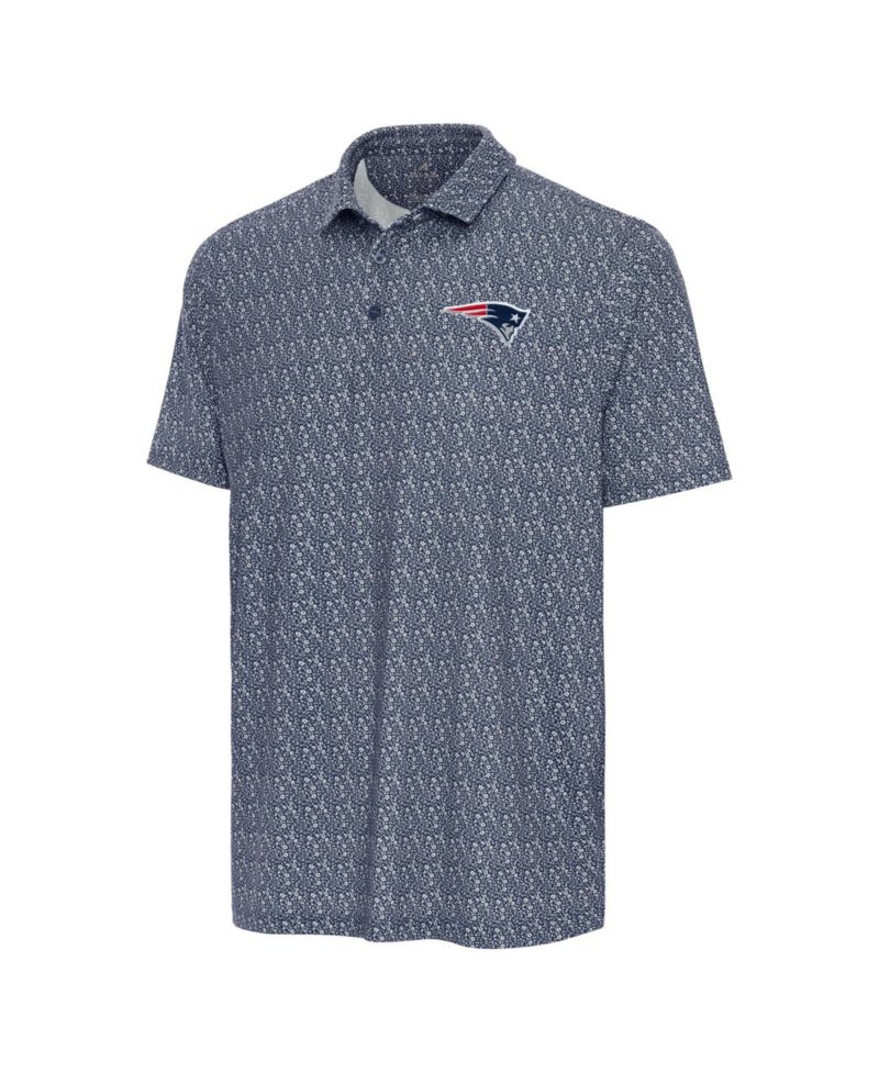 Men's Navy New England Patriots Botanic Polo Shirt