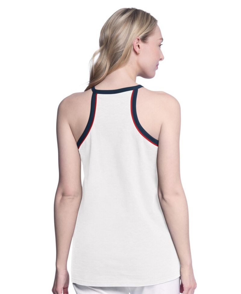 Women's White New Orleans Pelicans Curveball Racerback Scoop Neck Slub Tank Top