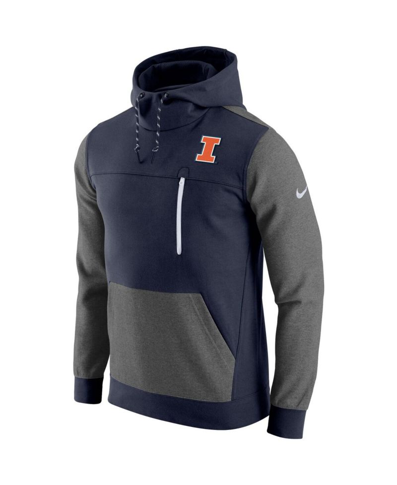 Men's Navy Illinois Fighting Illini Av-15 2.0 Pullover Hoodie