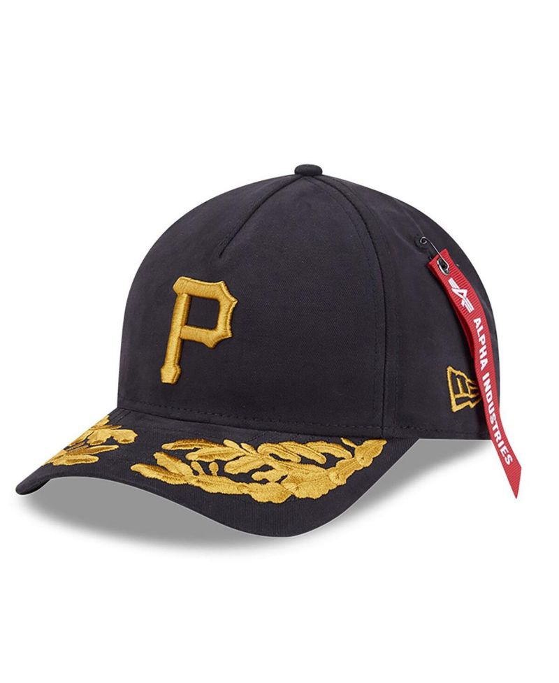 Men's Black Pittsburgh Pirates A-Frame 9FORTY Adjustable Hat