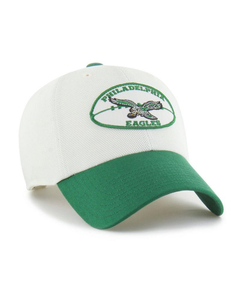 Men's Cream/Kelly Green Philadelphia Eagles Pique Patch Clean Up Adjustable Hat