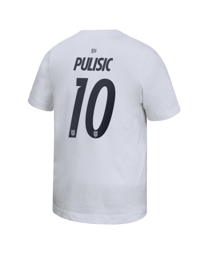 Big Boys and Girls Christian Pulisic White USMNT Home Player Name & Number T-Shirt