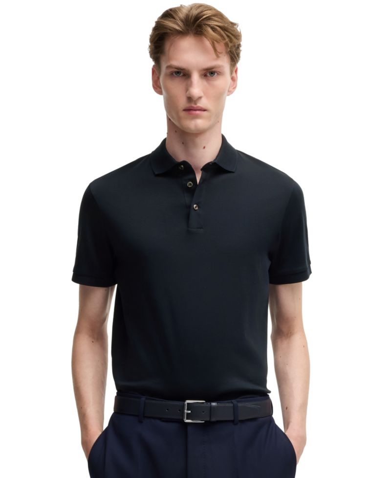 Men's Mercerized Cotton Regular-Fit Polo Shirt