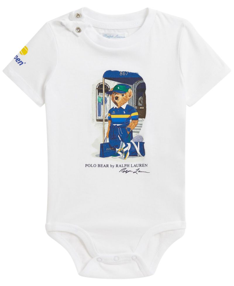 Baby Boys' and Baby Girls' US Open Polo Bear Cotton Bodysuit
