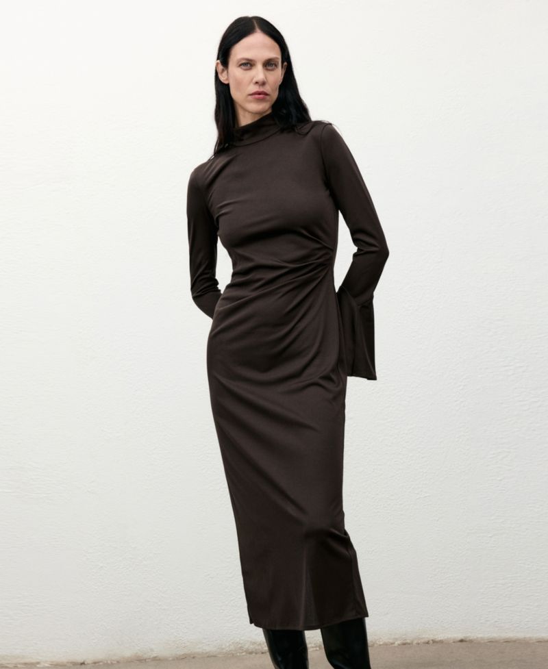 Women's Bell Sleeves Fitted Dress