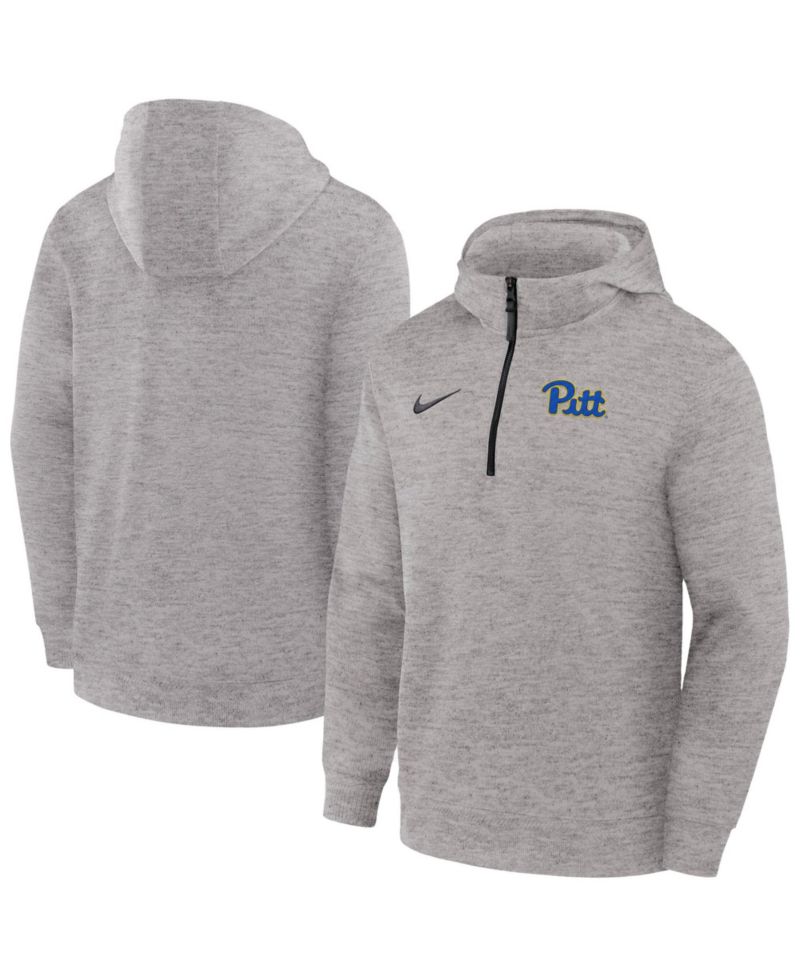 Men's Gray Pitt Panthers Coaches Dri-FIT Half-Zip Hoodie