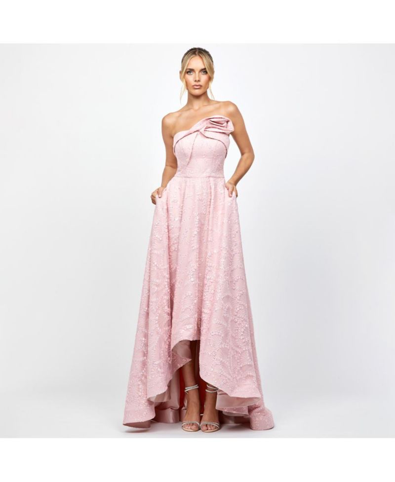 Women's Addyson Strapless Hi Lo Gown