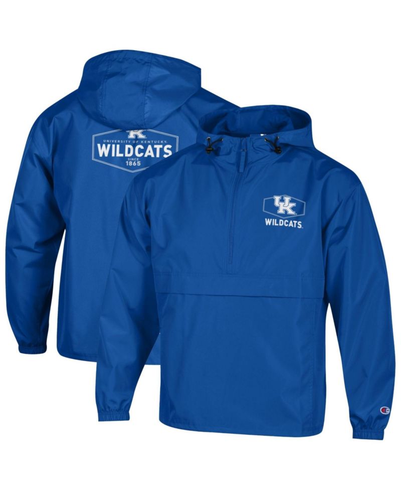 Men's Royal Kentucky Wildcats Delay Packable Half-Zip Jacket