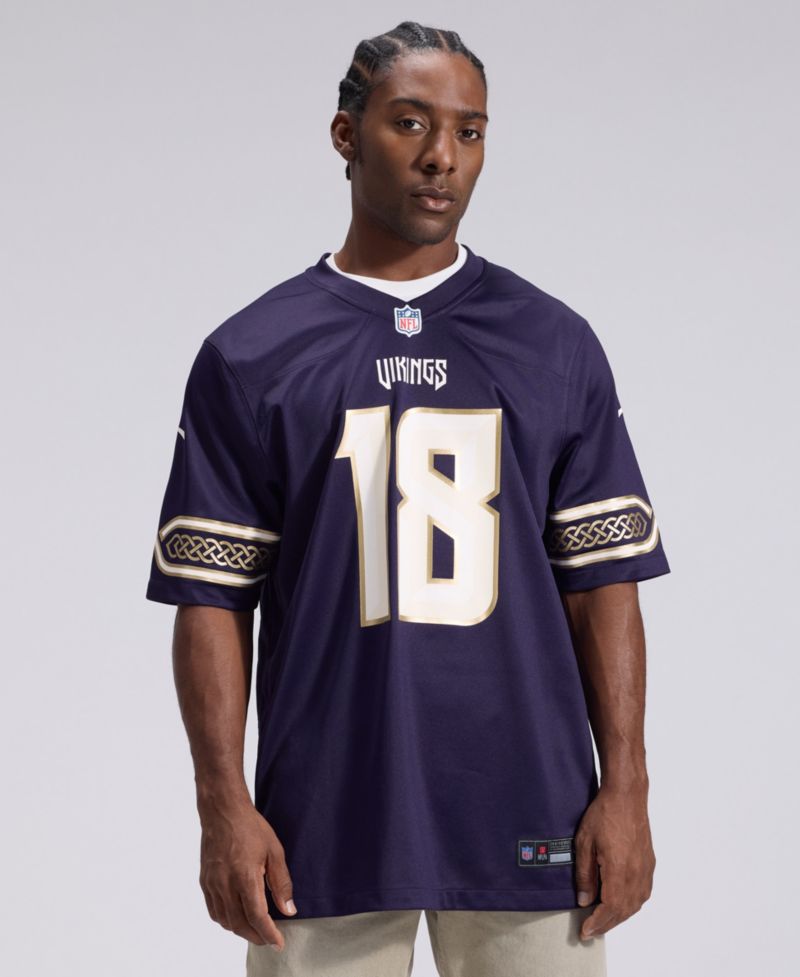 Men's Justin Jefferson Purple Minnesota Vikings 2026 Rivalries Collection Game Jersey
