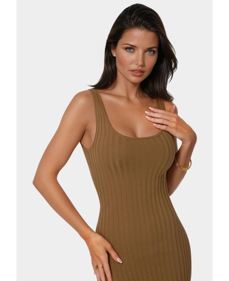 Women's Crochet U-Neck Maxi Dress