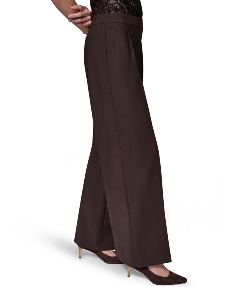 Women's High-Waist Wide-Leg Pleated Trousers