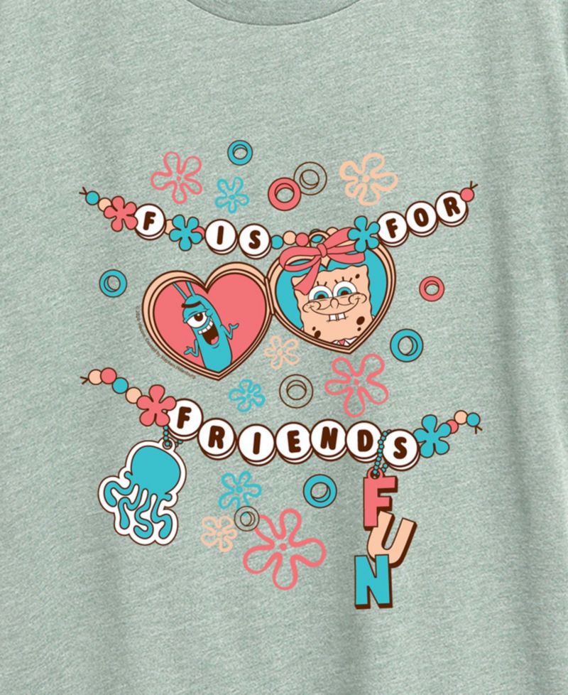 Plus Size SpongeBob SquarePants Fun Friendship Bracelet Graphic T-Shirt