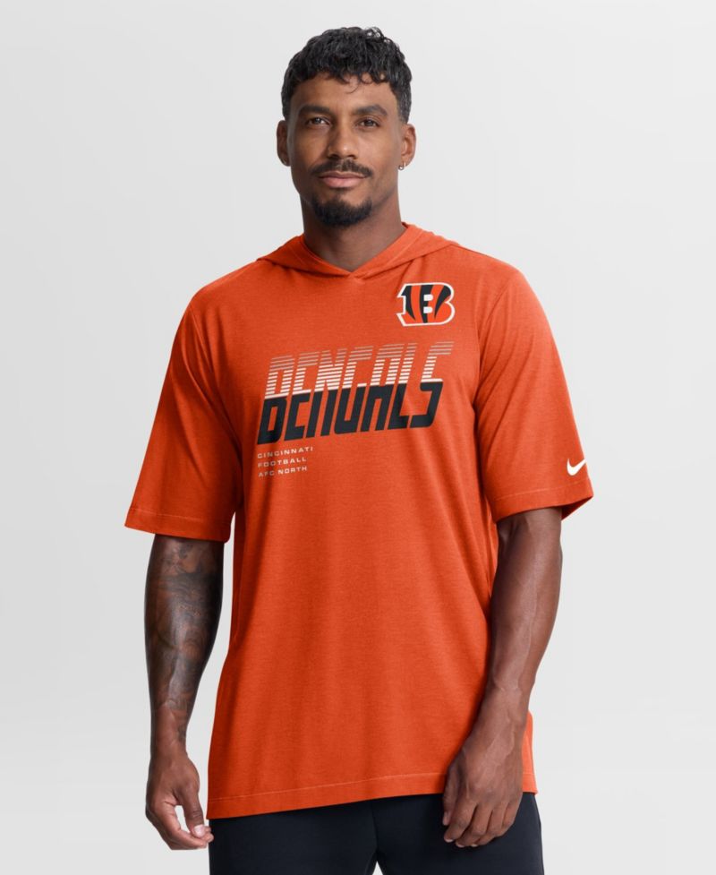 Men's Cincinnati Bengals Tri-Blend Short-Sleeve Hoodie