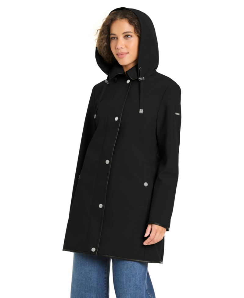 Women's Zip-Up Buttoned Softshell Coat