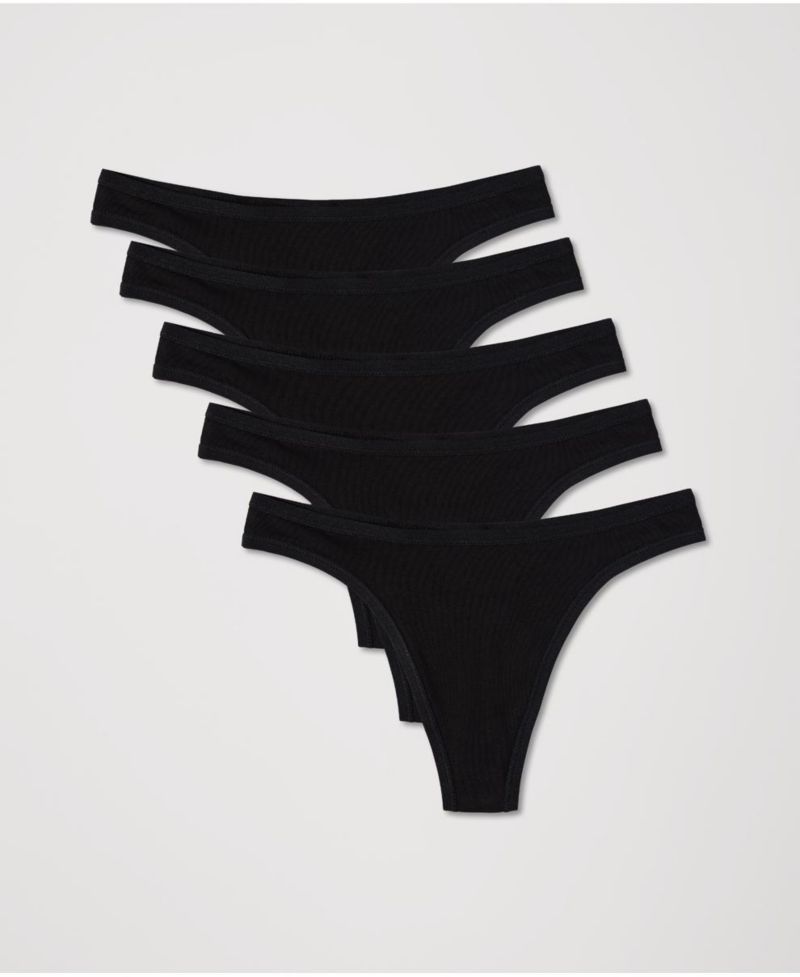 Women's Everyday Classic Thong Underwear 5-Pack