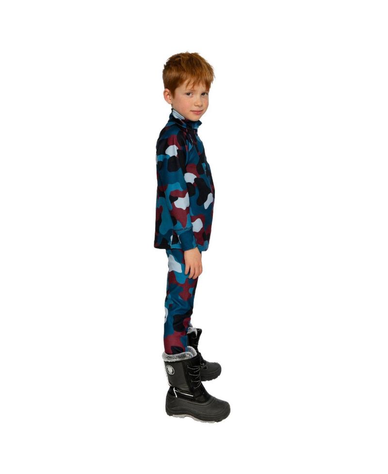 Little and Big Boy(6-14) Two Piece Thermal Underwear Camouflage Print