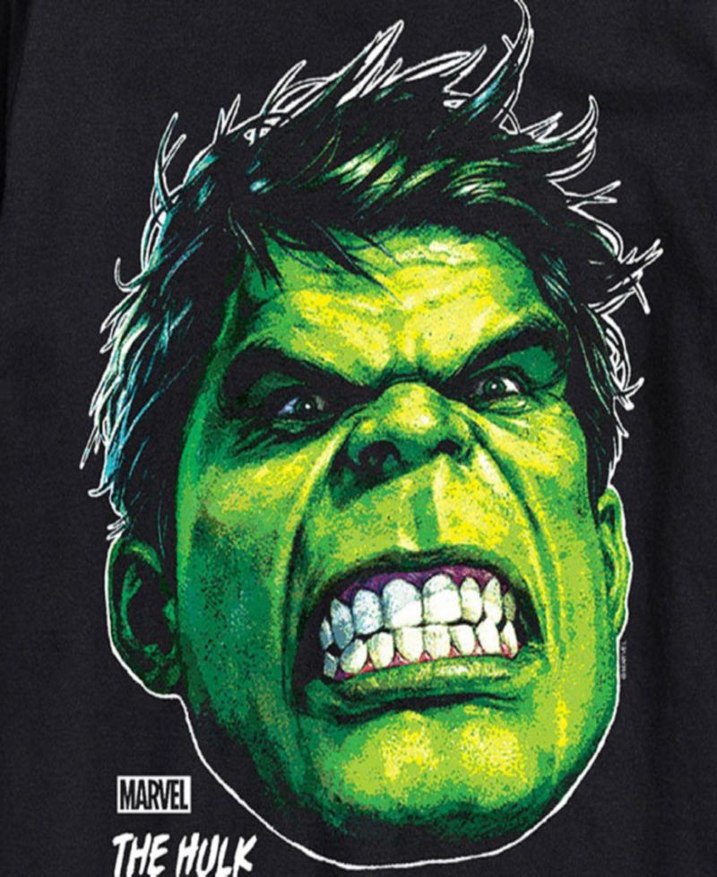 Men's Hulk Face Oversized Short Sleeve T-Shirt