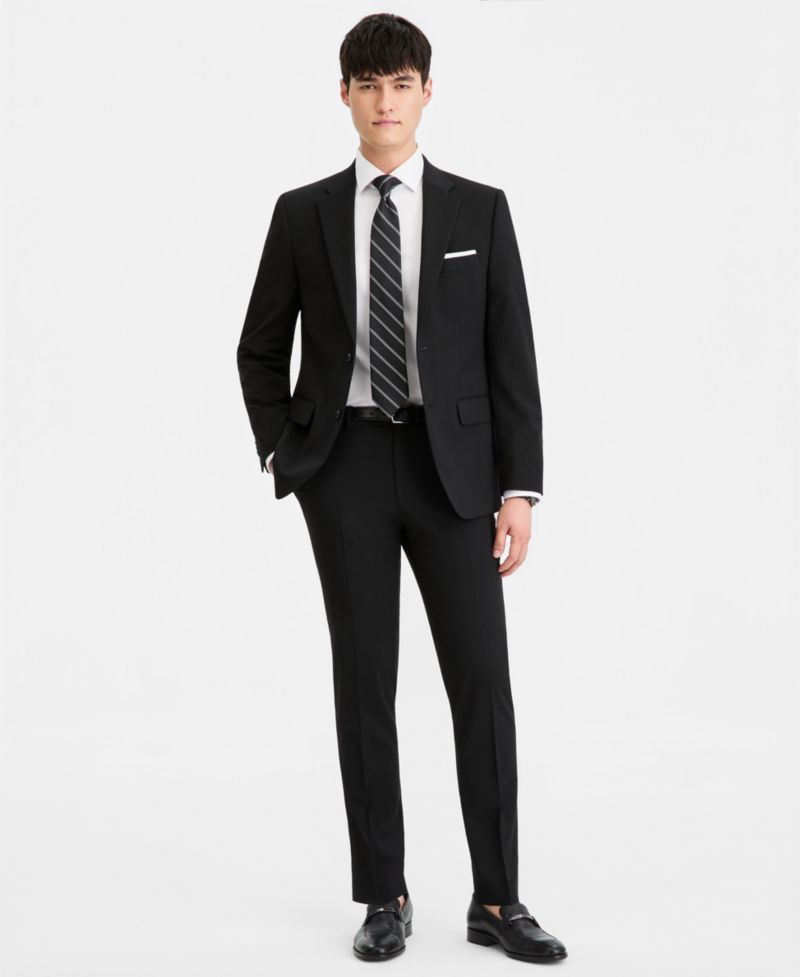 Men's Modern-Fit Wool TH-Flex Stretch Suit Separates Pant