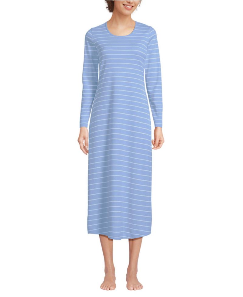 Women's Tall Cotton Long Sleeve Midcalf Nightgown