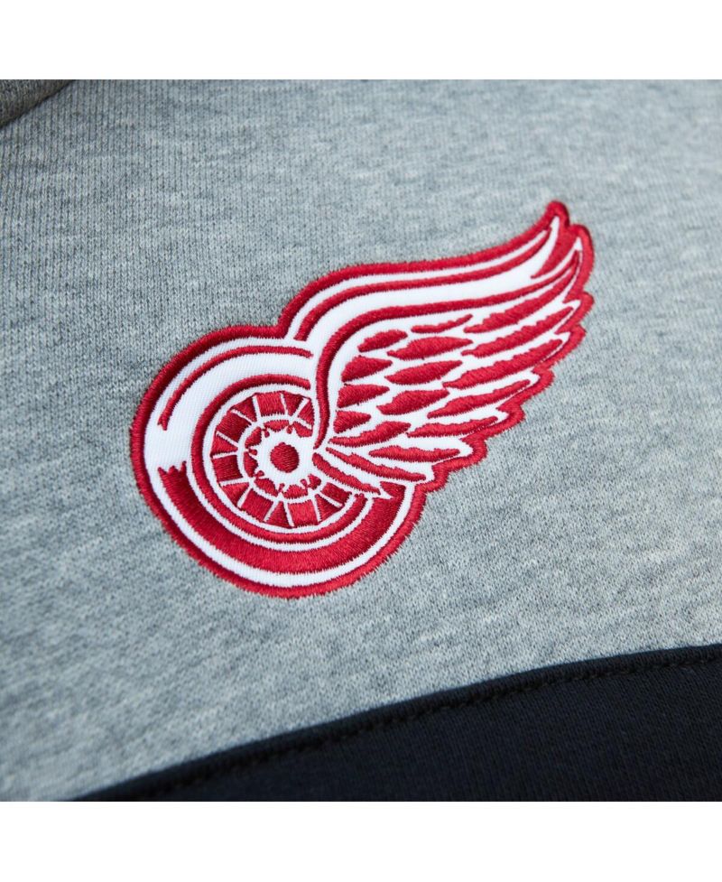Men's Red, Gray Detroit Red Wings Head Coach Pullover Hoodie