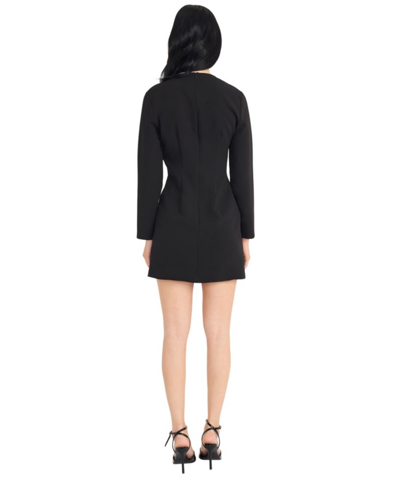 Women's Long-Sleeve Crewneck Dress