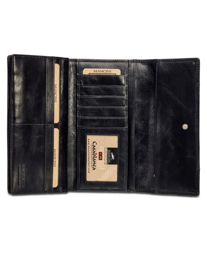 Casablanca Collection RFID Secure Ladies Trifold Wing Wallet