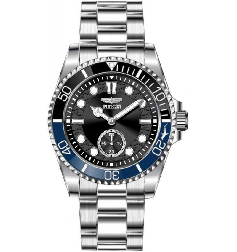 Men's 49437 Pro Diver Quartz VD78 Black Dial Watch