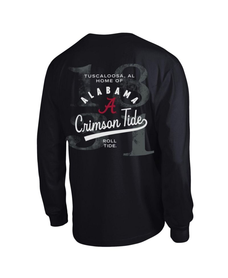 Men's Black Alabama Crimson Tide Laminated All-Star Long Sleeve T-Shirt