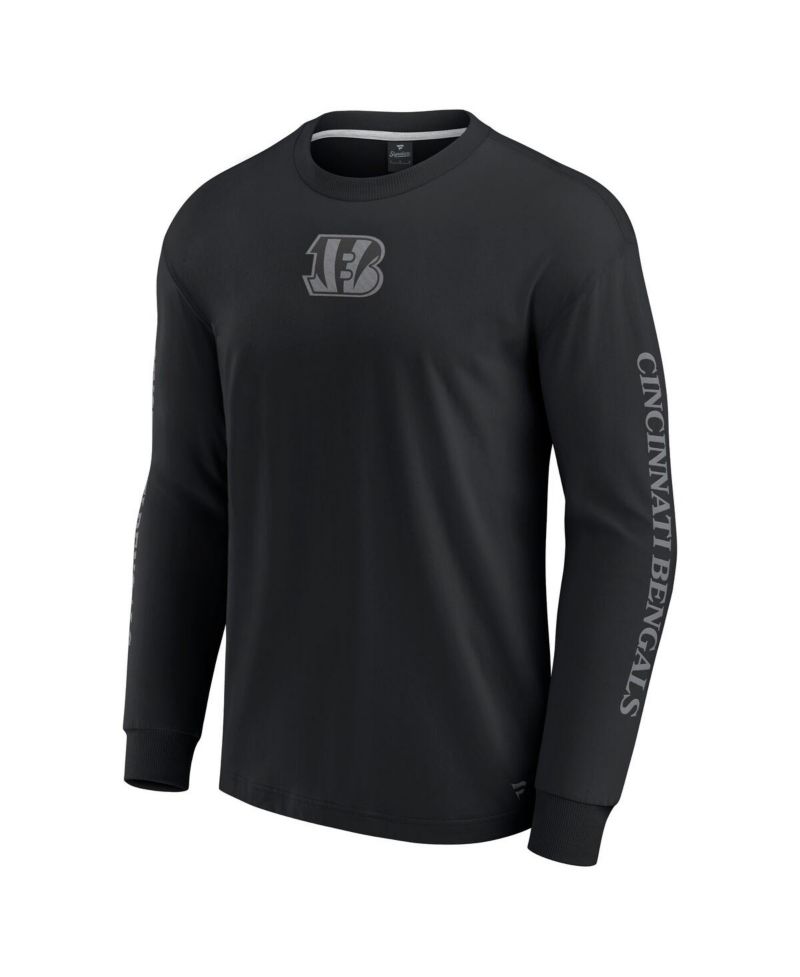 Men's and Women's Black Cincinnati Bengals Elements Strive Long Sleeve T-Shirt