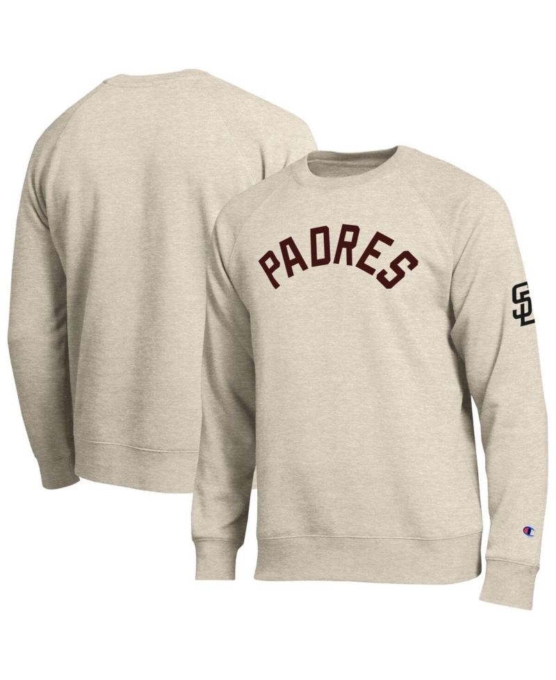Men's Oatmeal San Diego Padres All-Star Soft Felt Raglan Sweatshirt
