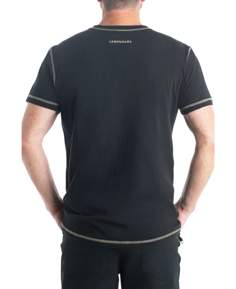Mens Maverick Slub Henley Short Sleeve Shirt