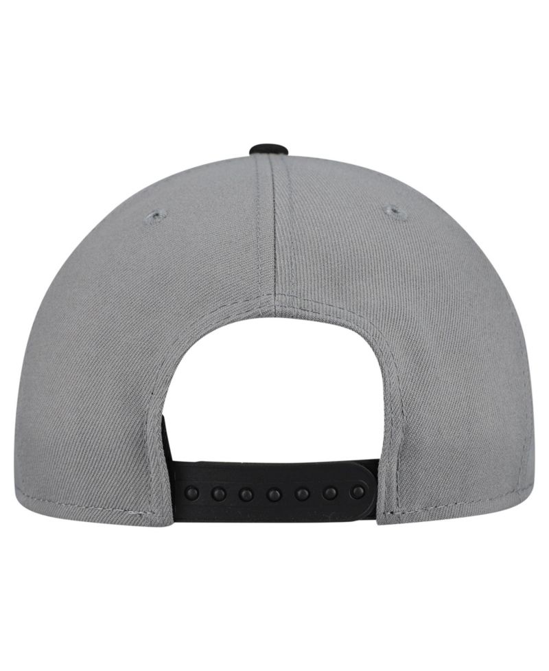 Men's Gray Detroit Pistons Core Logo Storm Gray Two-Tone 9FIFTY Snapback Hat