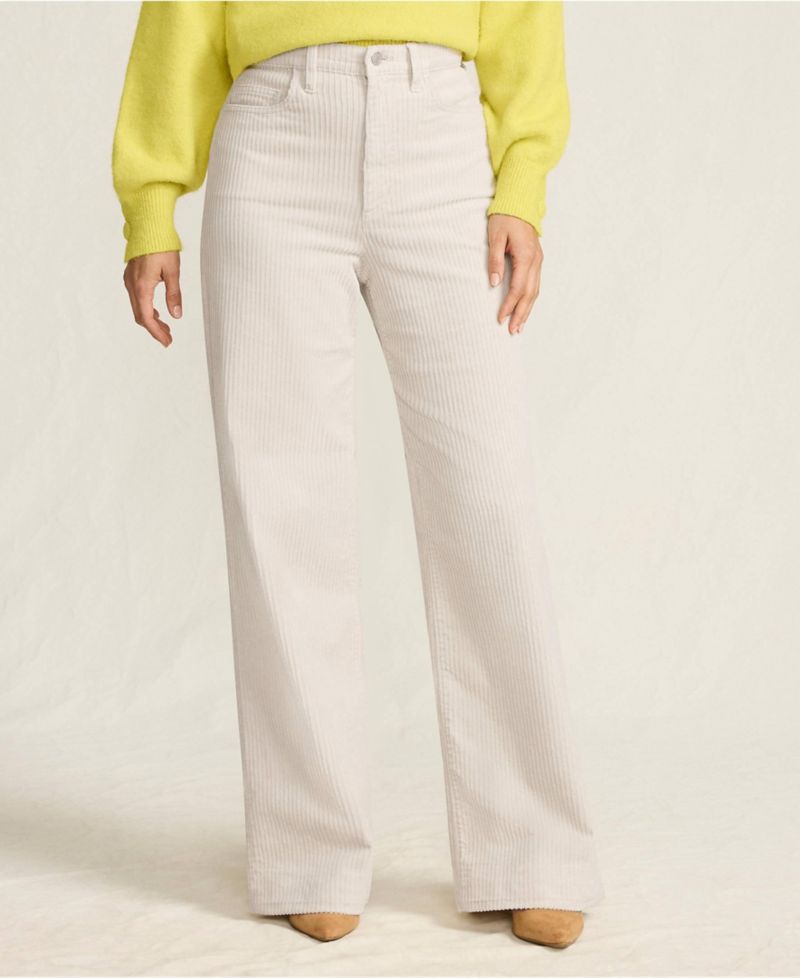 Petite High Rise Wide Leg Corduroy Pants