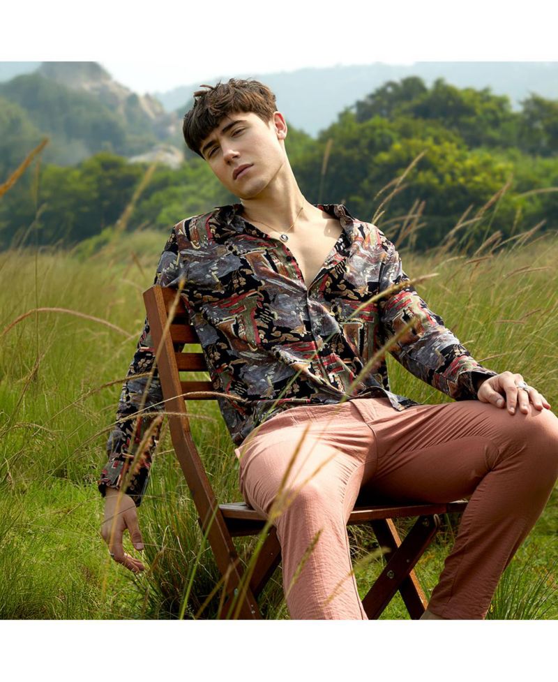 Men's Impressionistic Foliage Shirt