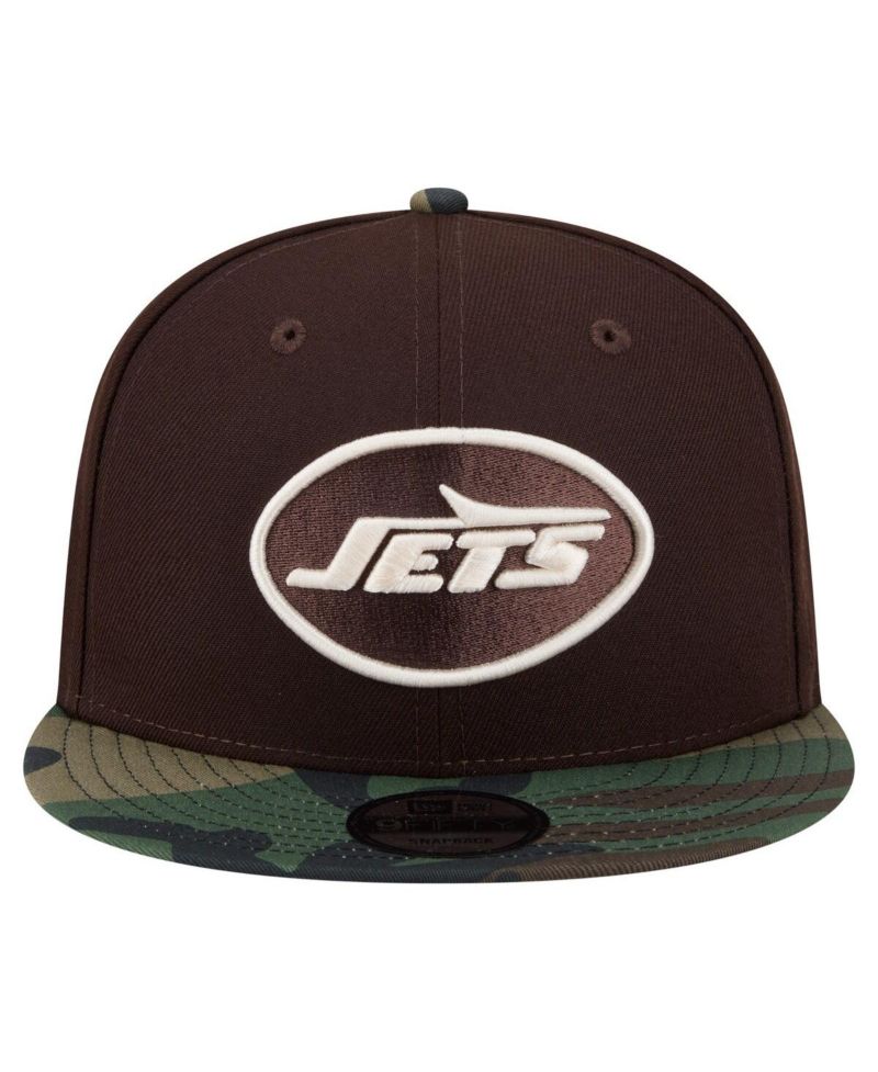 Men's Dark Brown New York Jets Burnt Wood Camo 9FIFTY Snapback Hat